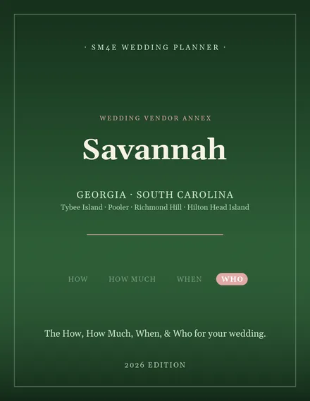 A regional vendor annex cover — Savannah shown as an example