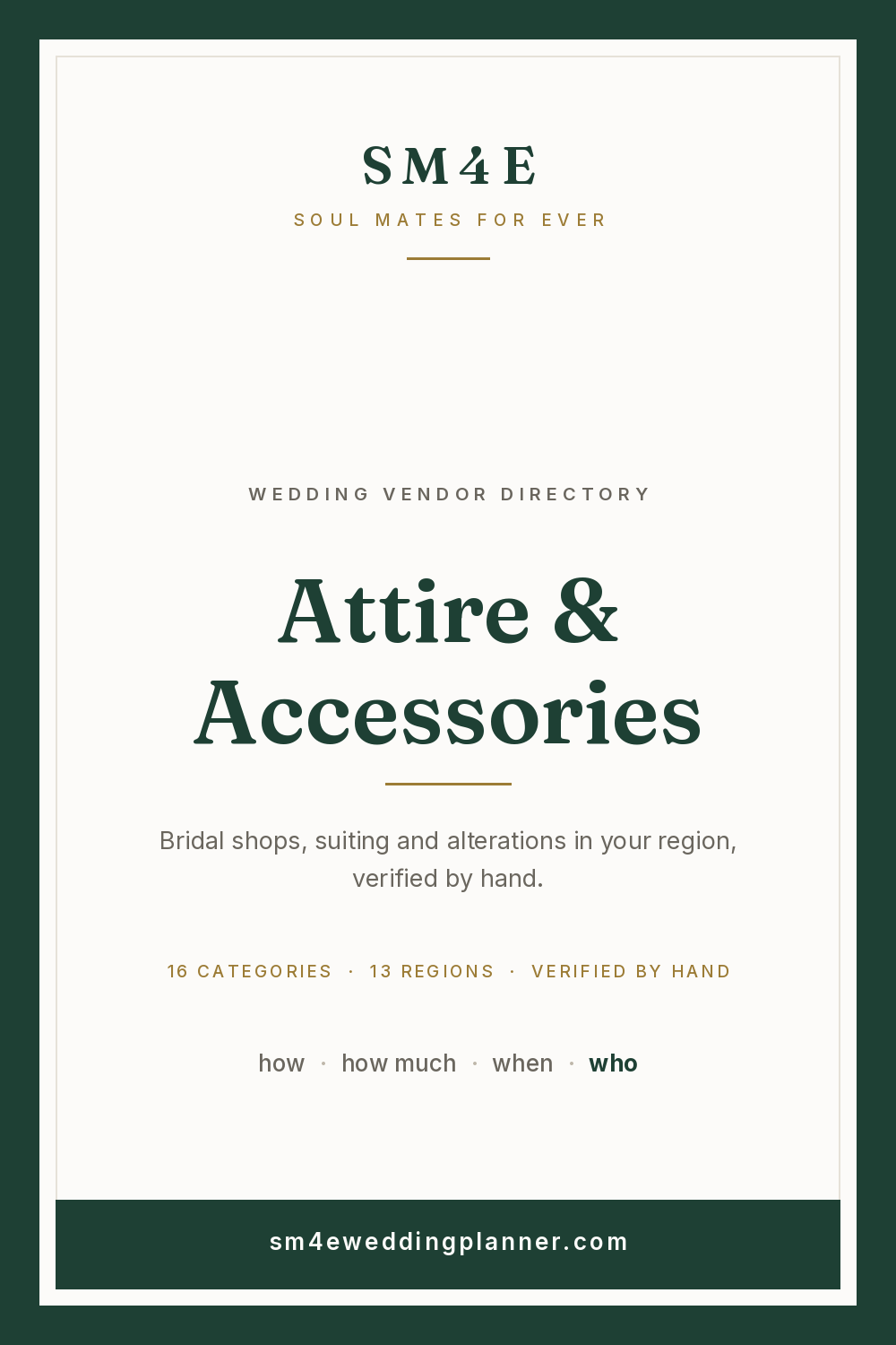 Attire & Accessories in Orange County — SM4E card