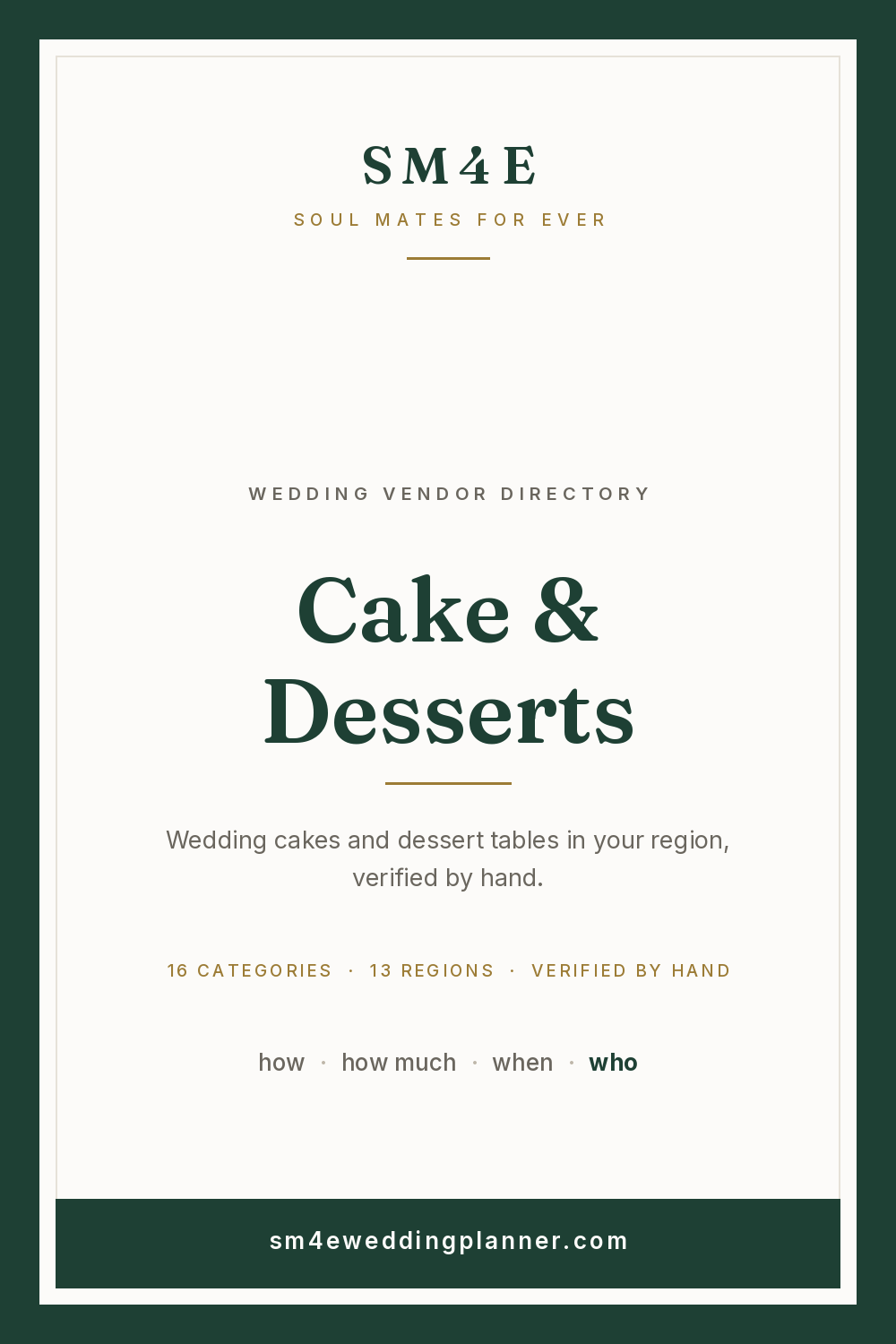 Cake & Desserts in Cape Cod & the Islands — SM4E card