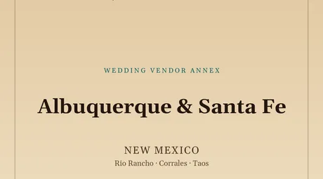 The SM4E Albuquerque & Santa Fe wedding package