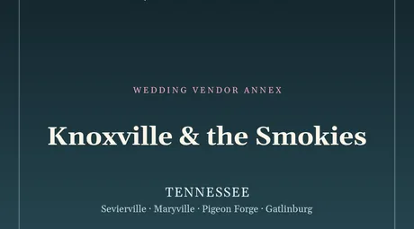 The SM4E Knoxville & the Smokies wedding package