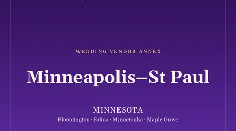 The SM4E Minneapolis–St Paul wedding package