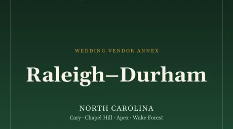 The SM4E Raleigh–Durham wedding package