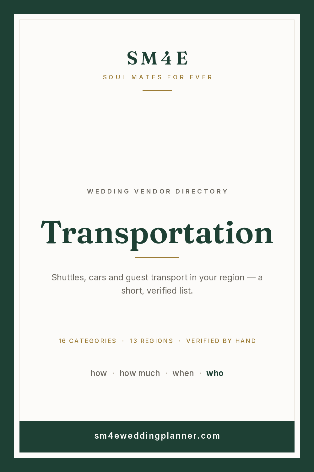 Transportation in Phoenix & Scottsdale — SM4E card